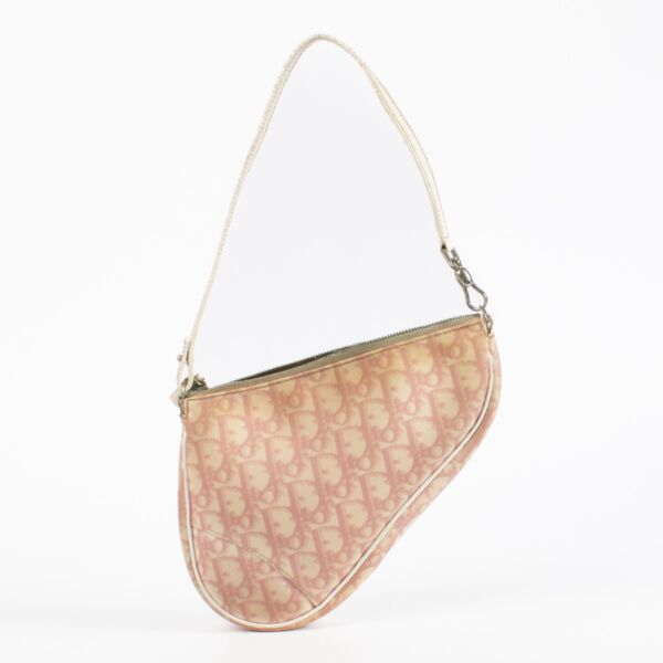 Christian Dior Pink Oblique Saddle Rodeo Pouch