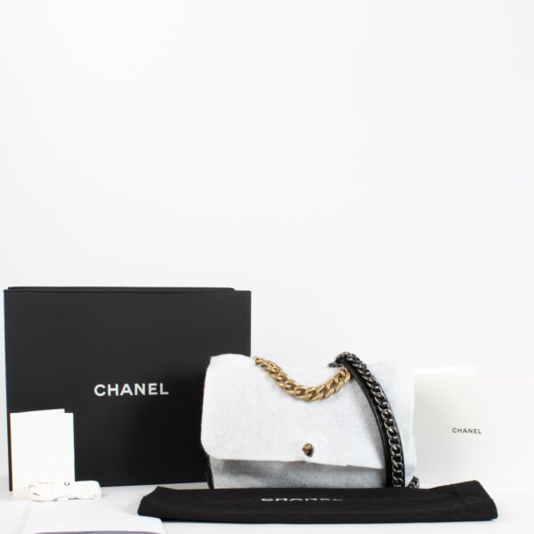 Chanel Black Shiny Lambskin Medium Chanel 19 Bag