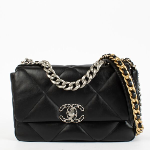 Authentic second-hand Chanel Black Medium Chanel 19 Bag on labellov.com