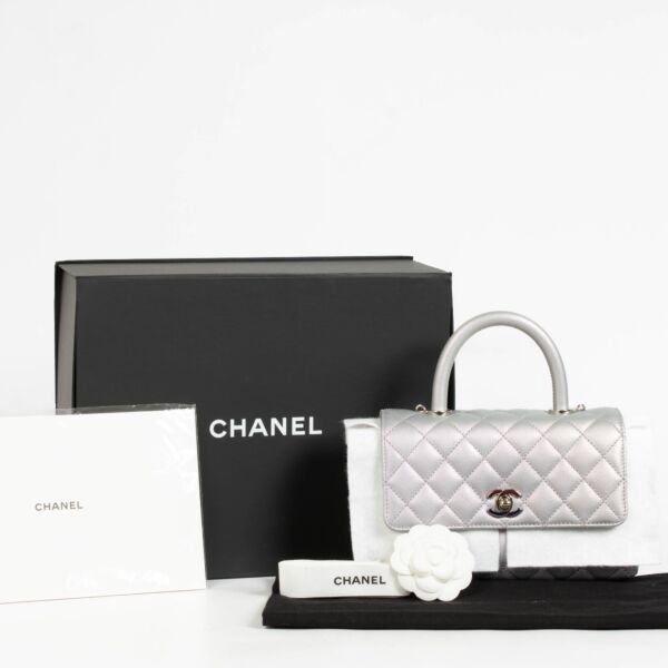 Chanel Small Iridescent Coco Handle Rainbow Hardware