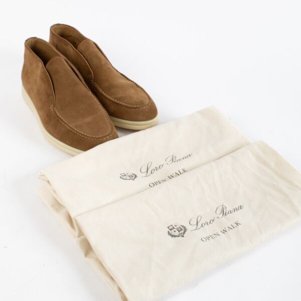 Loro Piana Camel Open Walk Loafer Flats