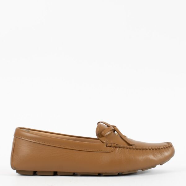Authentic preloved Prada Caramel Loafers - Size 41 on Labellov.com