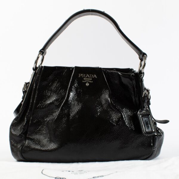 Prada Black Patent Shoulder bag