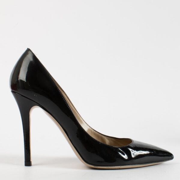 Valentino Black Patent Leather Pumps Size 37.5 at Labellov.com