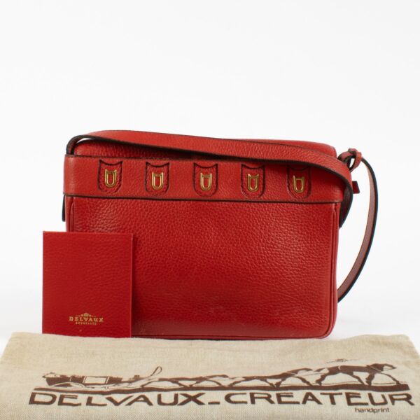 Delvaux Red Fuiraire Crossbody Bag