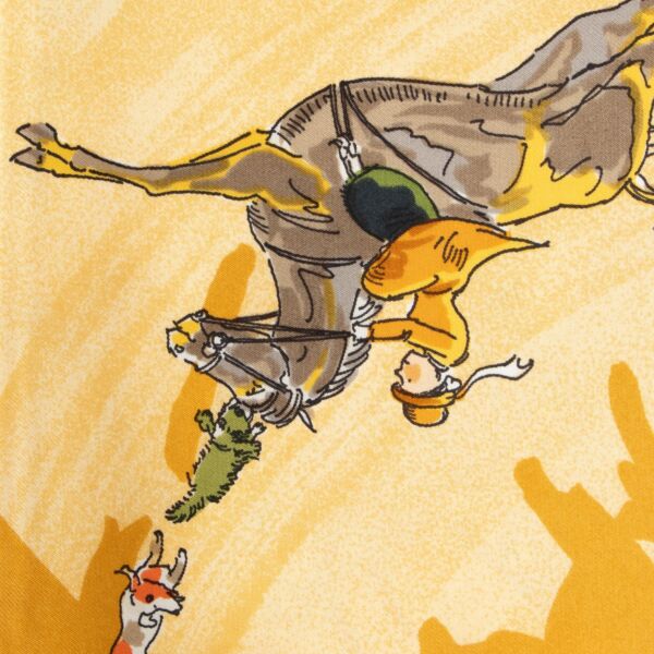 Hermès Yellow Cirque Molier 90 Silk Scarf