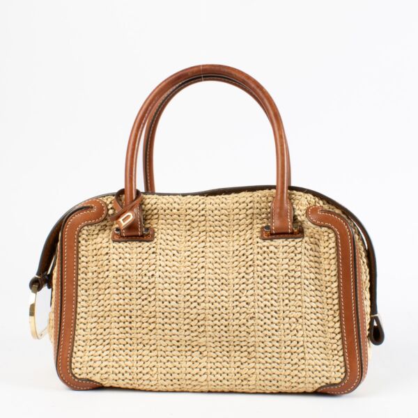 Authentic Preloved Delvaux Beige Raffia Cool Box on Labellov.com