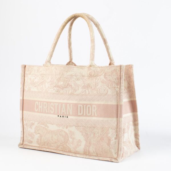 Christian Dior Pink Toile de Jouy Medium Book Tote