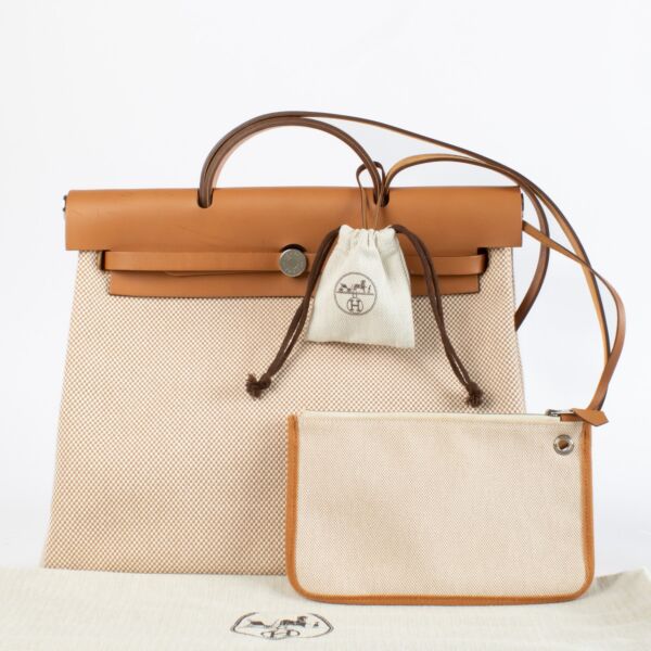 Hermès Herbag Zip 39 Criss Viking Canvas/Hunter PHW