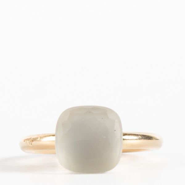 Pomellato White Topas/Yellow Gold Nudo Gele Classic Ring- Size 56