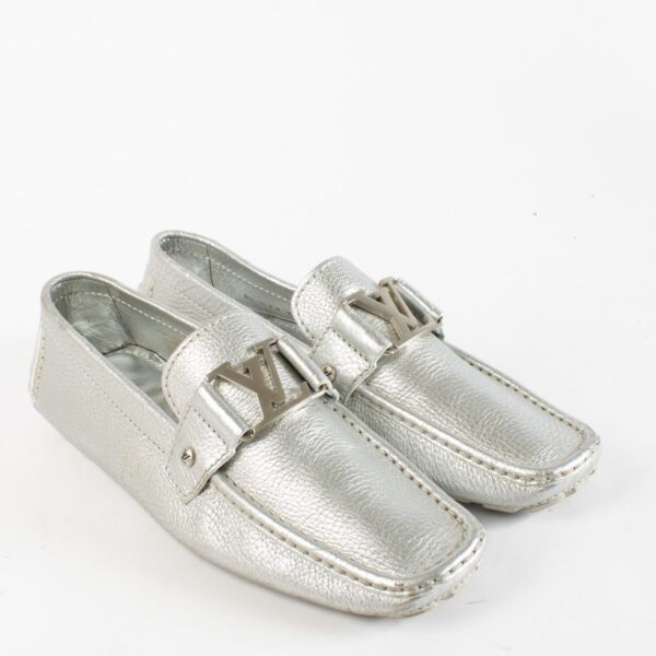 Louis Vuitton Silver Moccasins - Size 42