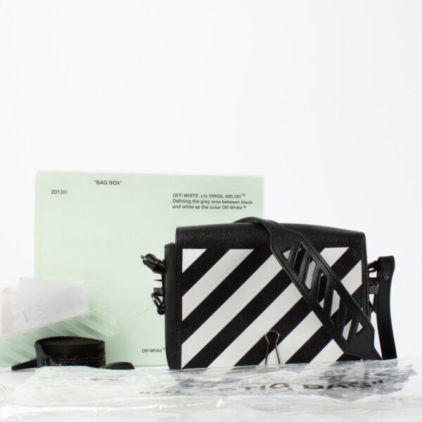Off-White Black Crossbody Binder Clip Bag