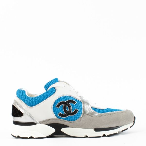 Authentic preloved Chanel Blue 23C Sneakers - Size 39 on Labellov.com