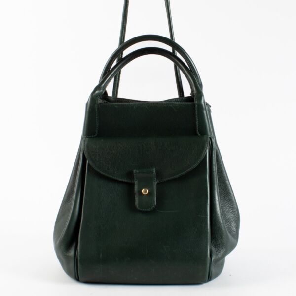 Authentic Second Hand Delvaux Green Chardonnay Top Handle Bag on Labellov.com