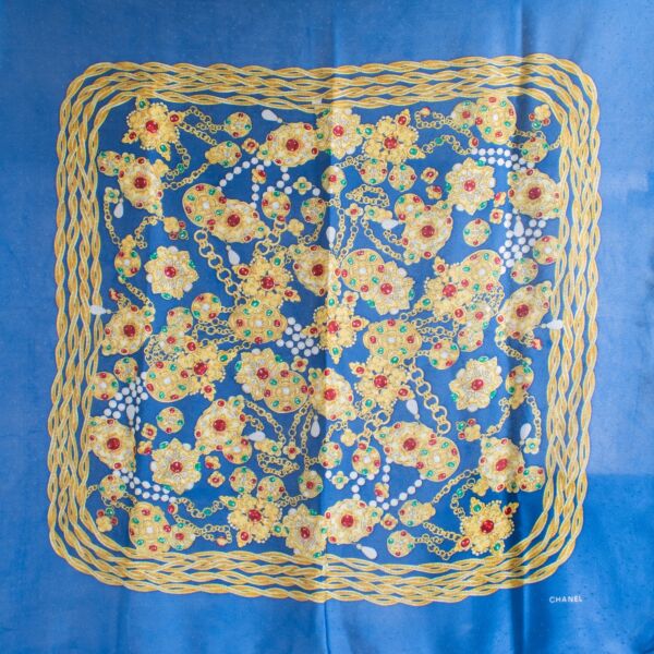 Chanel Blue Scarf