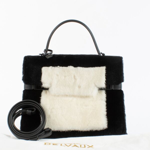 Delvaux Black/Ivory Smoking Vison Tempête MM