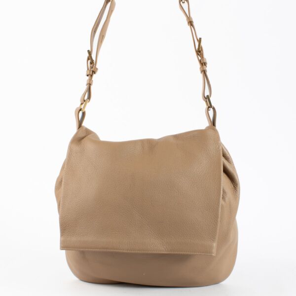 Authentic preloved Delvaux Beige Le Leon MM Bag on Labellov.com