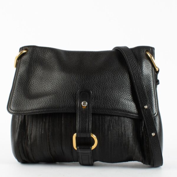 Authentic pre-loved Delvaux Black Toile De Cuir Fichou Crossbody on Labellov.com