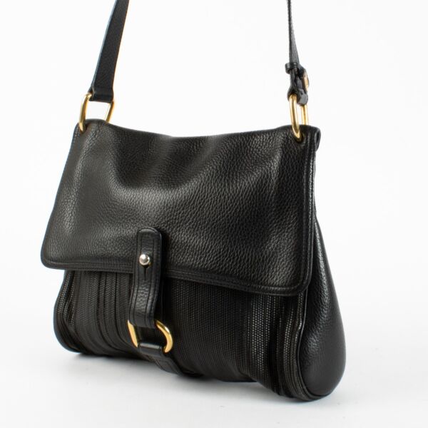 Delvaux Black Toile De Cuir Fichou Bag