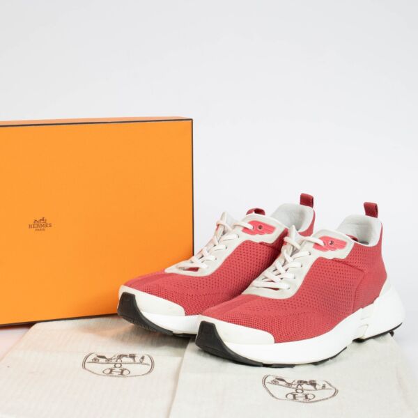 Hermès Pink White Heros Sneakers - Size 39