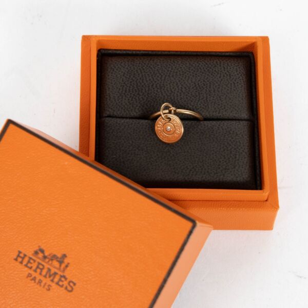 Hermès Rose Gold Gambade Ring - Size 53