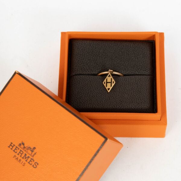 Hermès Rose Gold Gambade Ring - Size 53