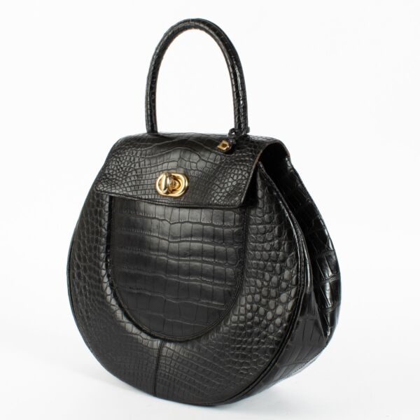 Delvaux Black Crocodile Extase Bag