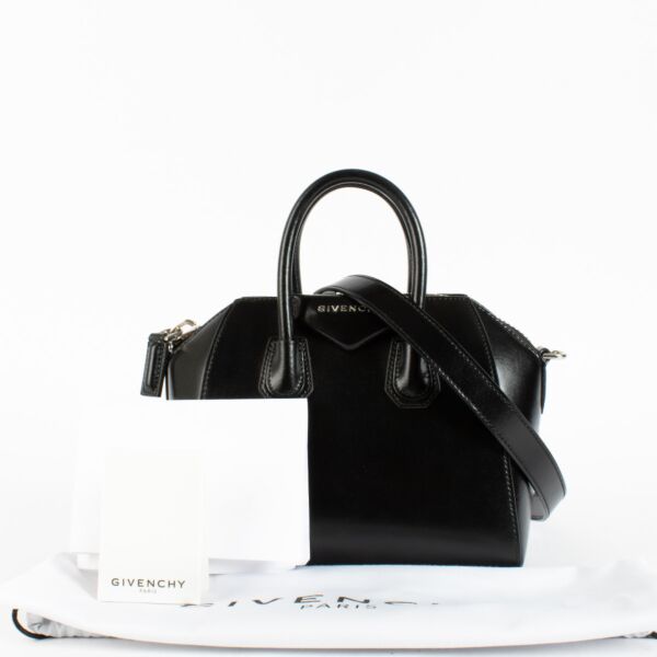 Givenchy Black Box Leather Mini Antigona Bag