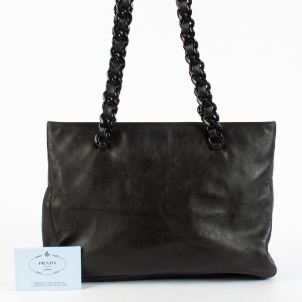 Prada Black Chained Shoulder Bag