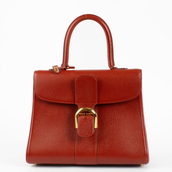 Delvaux Red Leather Brillant MM Bag