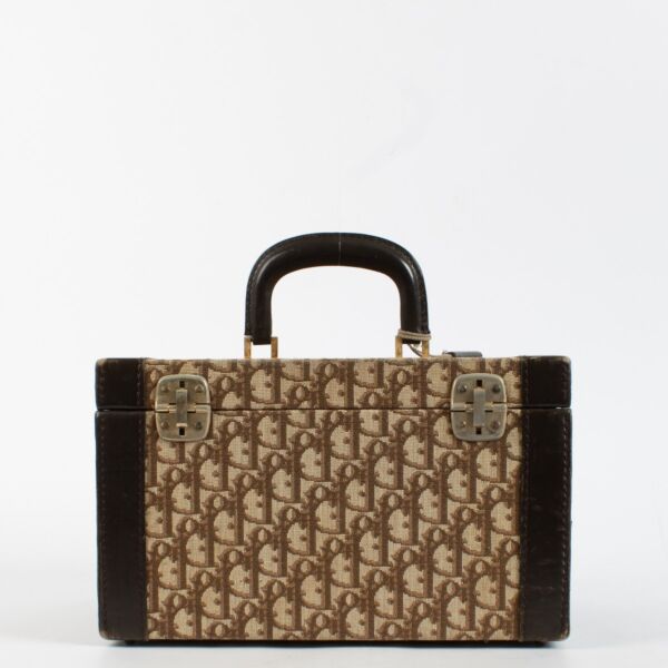 Authentic pre-loved Christian Dior Brown Oblique Beauty Case on Labellov.com