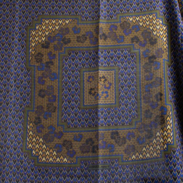 Hermès Vintage Multicolor Cashmere/Silk 140 Shawl