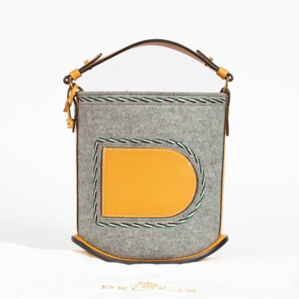 Delvaux Multicolor Felt Le Pin Mini Bucket Bag
