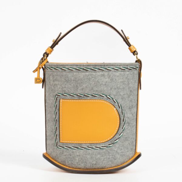 Authentic pre-loved Delvaux Multicolor Felt Le Pin Mini Bucket Bag on Labellov.com