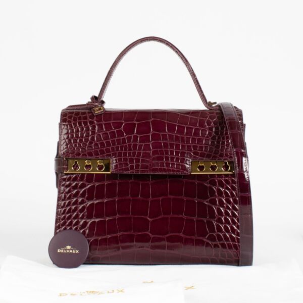 Delvaux Indigo Shiny Alligator Tempête MM