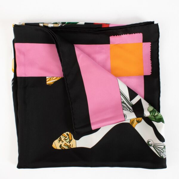 Are you looking for an authentic designer accessory? We buy and sell your preloved and brand new Hermès Carré 140 Tout en Carré Silk Scarf