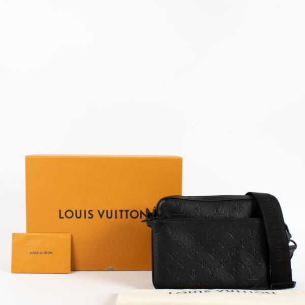 Louis Vuitton Black Monogram Shadow Trio Messenger Bag