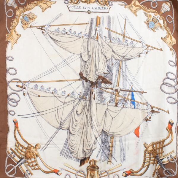 Hermès 90 École Des Gabiers Silk Twill Scarf