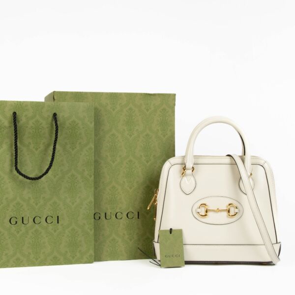 Gucci White 1955 Top Handle Bag