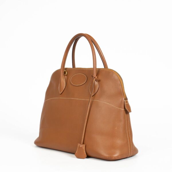 Hermès Bolide 35 Gold Courchevel GHW