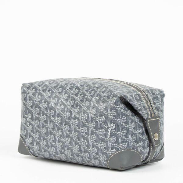 Goyard Grey Goyardine Bowling 25 Pouch Travel Bag