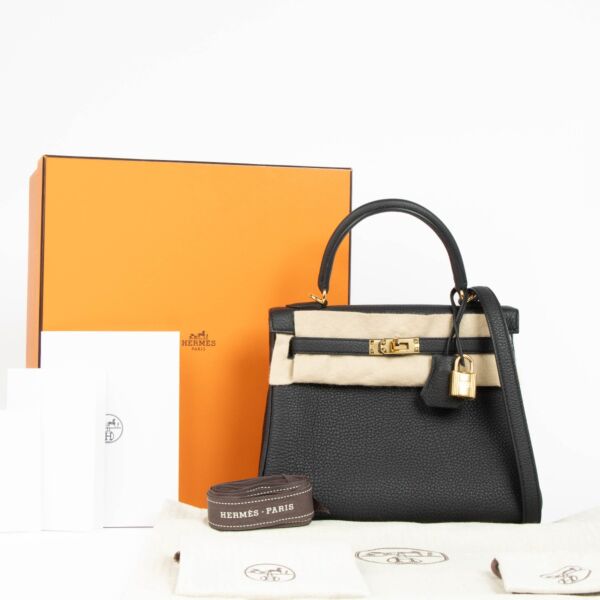 Hermès Kelly 25 Black Togo GHW
