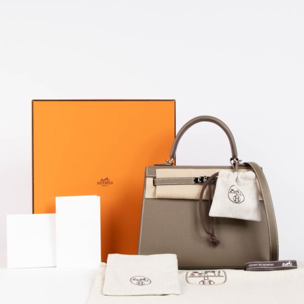 Hermès Kelly 25 Etoupe Epsom PHW
