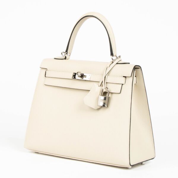 Hermès HSS Kelly 25 Craie/Black Epsom PHW
