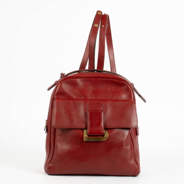 Delvaux Rosso Canter Onde Backpack