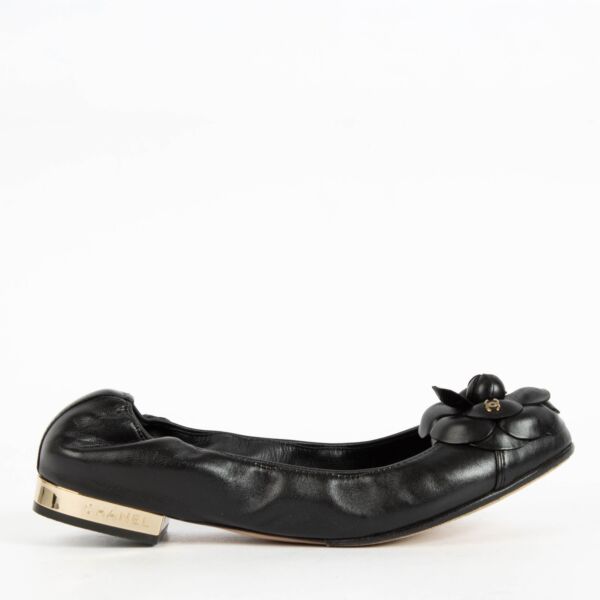 Shop the authentic Chanel Black Camellia Ballerinas Size 38 on Labellov.com.