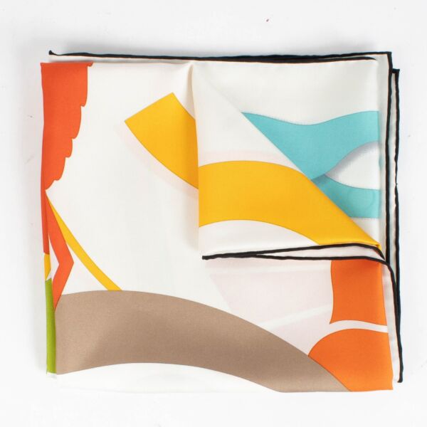 Authentic pre-loved Chanel Multicolour Silk 90 Square Scarf on Labellov.com