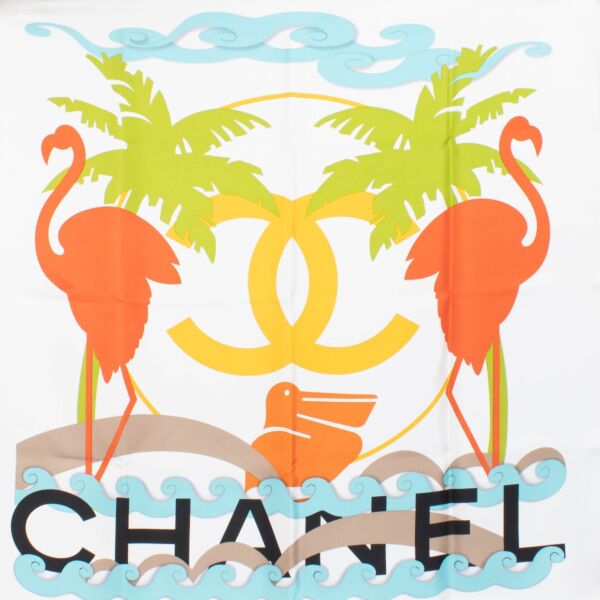 Chanel Multicolour Silk 90 Square Scarf