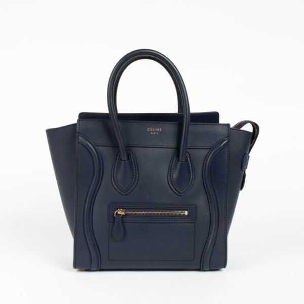 Shop this 100% authentic Celine Navy Micro Luggage Bag at Labellov.com