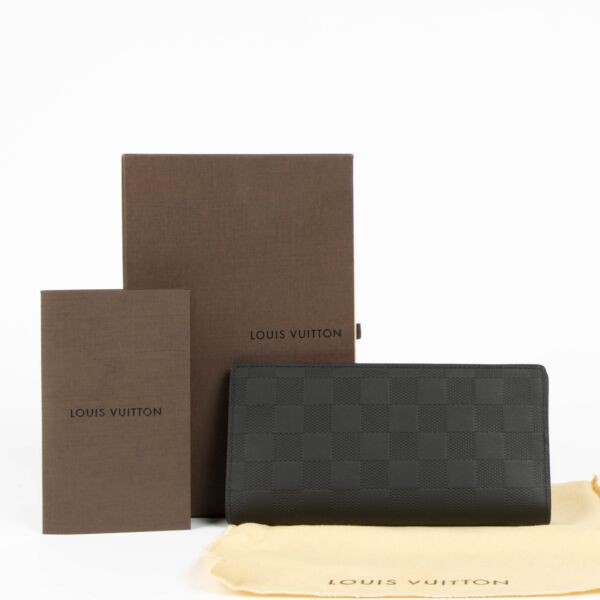 Louis Vuitton Black Damier Infini Brazza Wallet